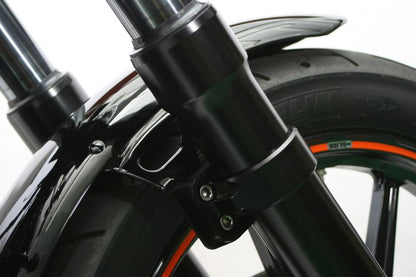 Fender Brackets for H49 Forks, Black, Left and Right Set, Dyna FXD