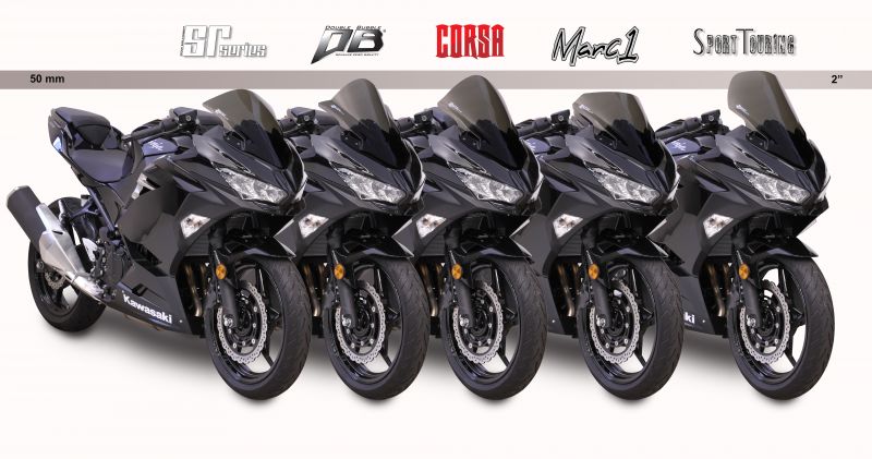 スクリーン スポーツツーリング クリア ニンジャ250 ニンジャ400