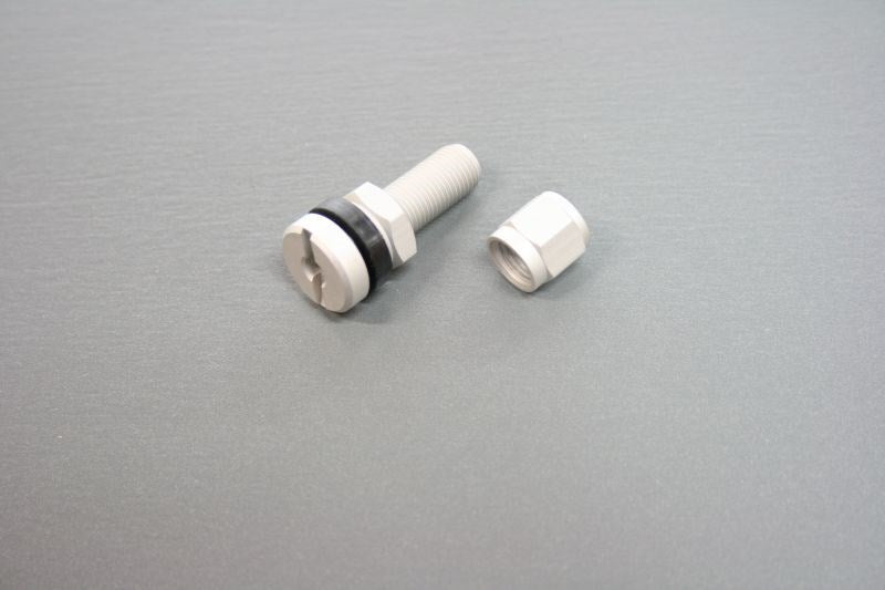 Air Valve with Aluminum Cap, Silver, φ11.5 (Compatible with OEM Wheels), Straight 30mm Bubble