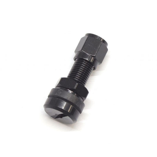 エアバルブ アルミキャップ付 ブラック φ11.5(純正ホイール対応) ストレート30mmバブル