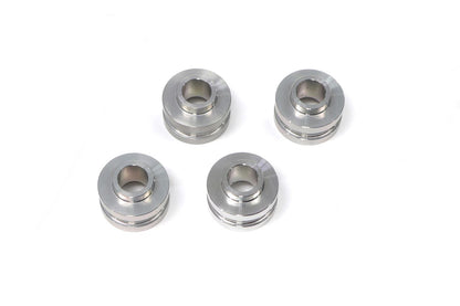 Offset collar, silver, 12.5mm, front convex/back concave, 4 pcs