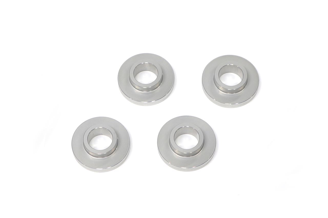 Offset collar, silver, 3.5mm (front convex/back flat), 4 pcs