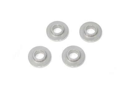 Offset collar, silver, 3.5mm (front convex/back flat), 4 pcs