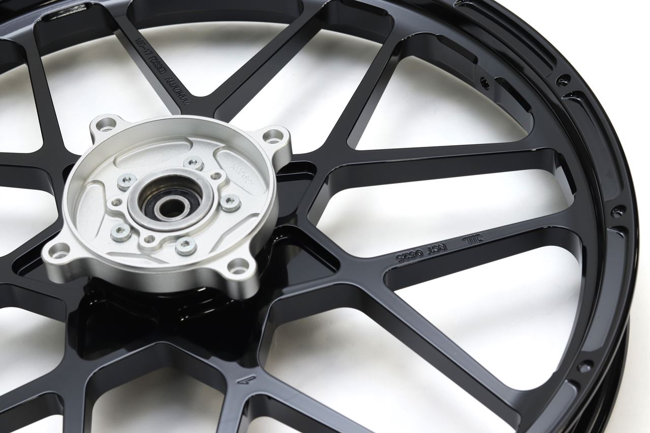 アルミ鍛造ホイール TYPE-X グロスブラック リア 185-17 CT125 ハンターカブ(ABS) 20-25