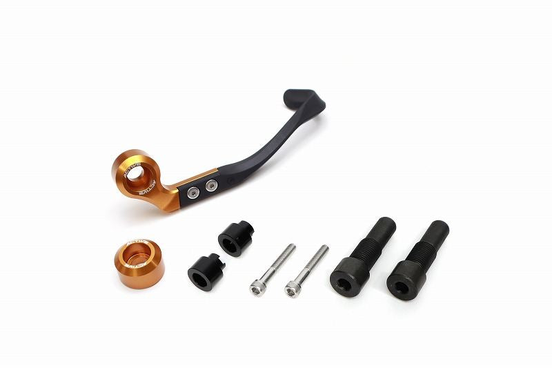 Brake Lever Guard & Bar Ends Full Set - Gold (For M16 Mount - Yamaha)