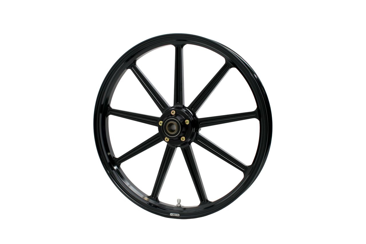 アルミ鍛造ホイール 9S グロスブラック(ガラスコート) R 500-17 1本 ソフテイル
