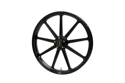 アルミ鍛造ホイール 9S ダブルディスク グロスブラック(ガラスコート) F 250-19 1本 スポーツスター XL1200CX