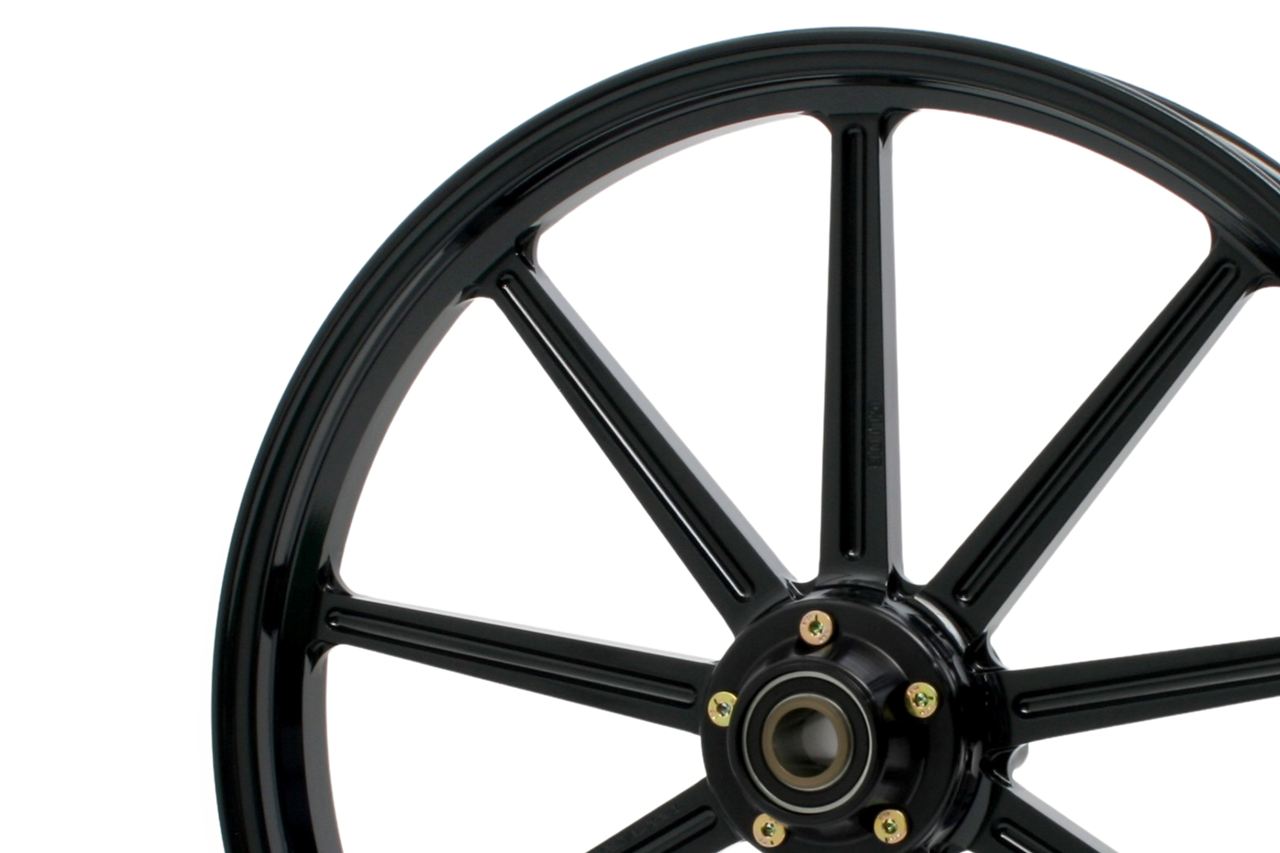 アルミ鍛造ホイール 9S グロスブラック(ガラスコート) R 350-16 1本 ソフテイル FXBB FXST