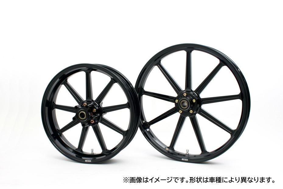 アルミ鍛造ホイール 9S ダブルディスク グロスブラック(ガラスコート) F 250-19 1本 スポーツスター XL1200CX