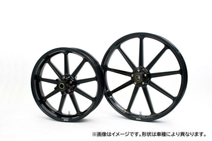 アルミ鍛造ホイール 9S ダブルディスク グロスブラック(ガラスコート) F 250-19 1本 スポーツスター XL1200CX