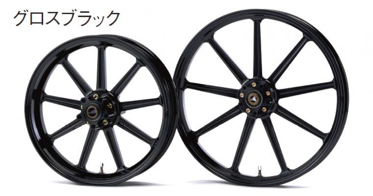 アルミ鍛造ホイール 9S グロスブラック(ガラスコート) R 350-16 1本 ダイナ FXD