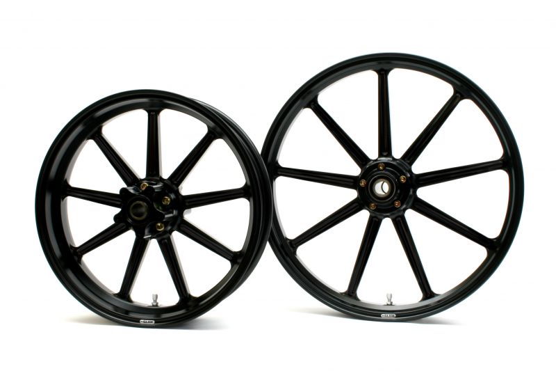 Forged Aluminum Wheels 9S Front 250-19 Gloss Black Single Disc Dyna FXDC FXDB Softail FXLR