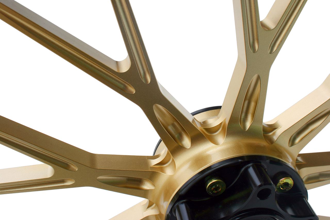 アルミ鍛造ホイール S18 ゴールド(ガラスコート) R 450-17 1本 ソフテイル