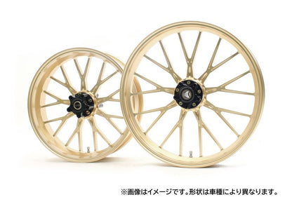 アルミ鍛造ホイール S18 ゴールド(ガラスコート) R 450-17 1本 ソフテイル