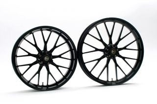 Aluminum Forged Wheel S18 Front F250-19 Gloss Black Double Disc Dyna FXDC FXDB FXDL