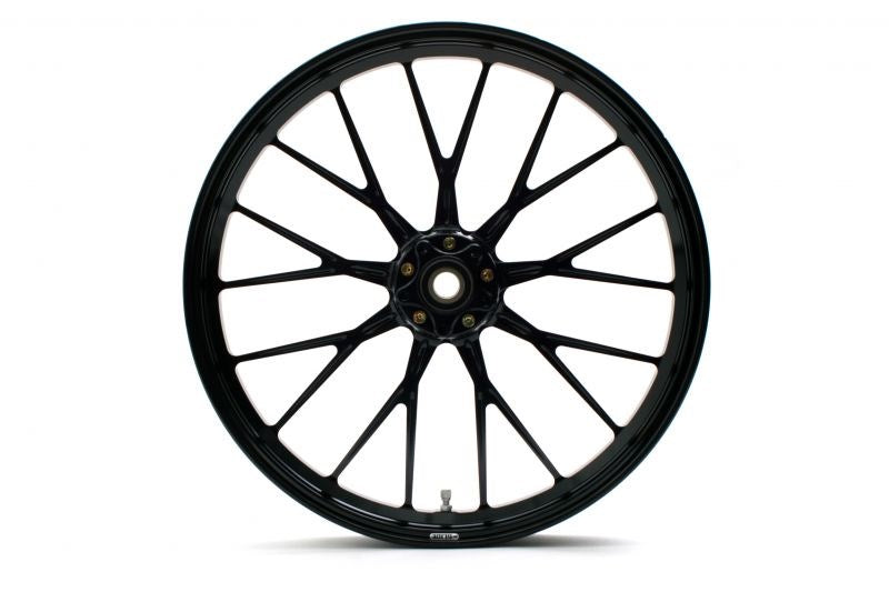 アルミ鍛造ホイール S18 フロント F250-19 アルマイトブラック ダブルディスク ダイナ FXDC FXDB FXDL