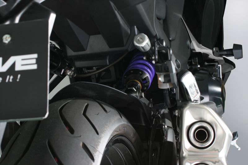 Rear shock with remote reservoir and HPA, T461 Monoshock for Ninja 1000