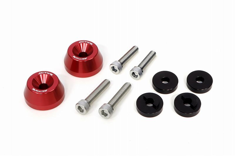 Aluminum Bar Ends with Color, Red, M6, φ30-L15, for HONDA/SUZUKI, Left and Right Set