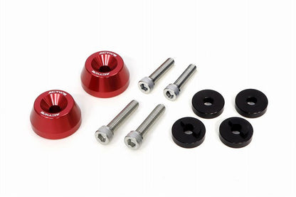 Aluminum Bar Ends with Color, Red, M6, φ30-L15, for HONDA/SUZUKI, Left and Right Set