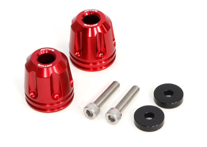 YAMAHA M6 Colored Aluminum Bar Ends Revolver Red φ33-L35 Left and Right Set