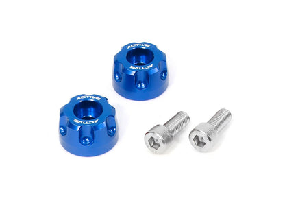 For Kawasaki, M8 colored aluminum bar ends, Revolver blue, φ30-L18, left and right set