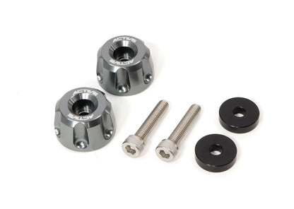 For YAMAHA M6 Colored Aluminum Bar Ends, Revolver Style, Gunmetal, φ30-L18, Left and Right Set