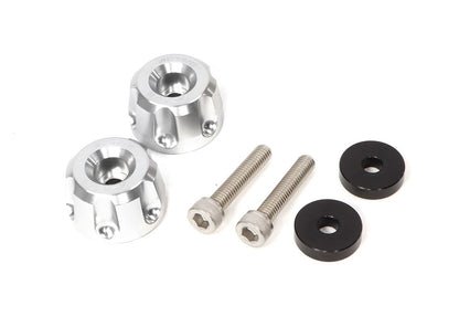YAMAHA M6 Colored Aluminum Bar Ends Revolver Silver φ30-L18 Left and Right Set