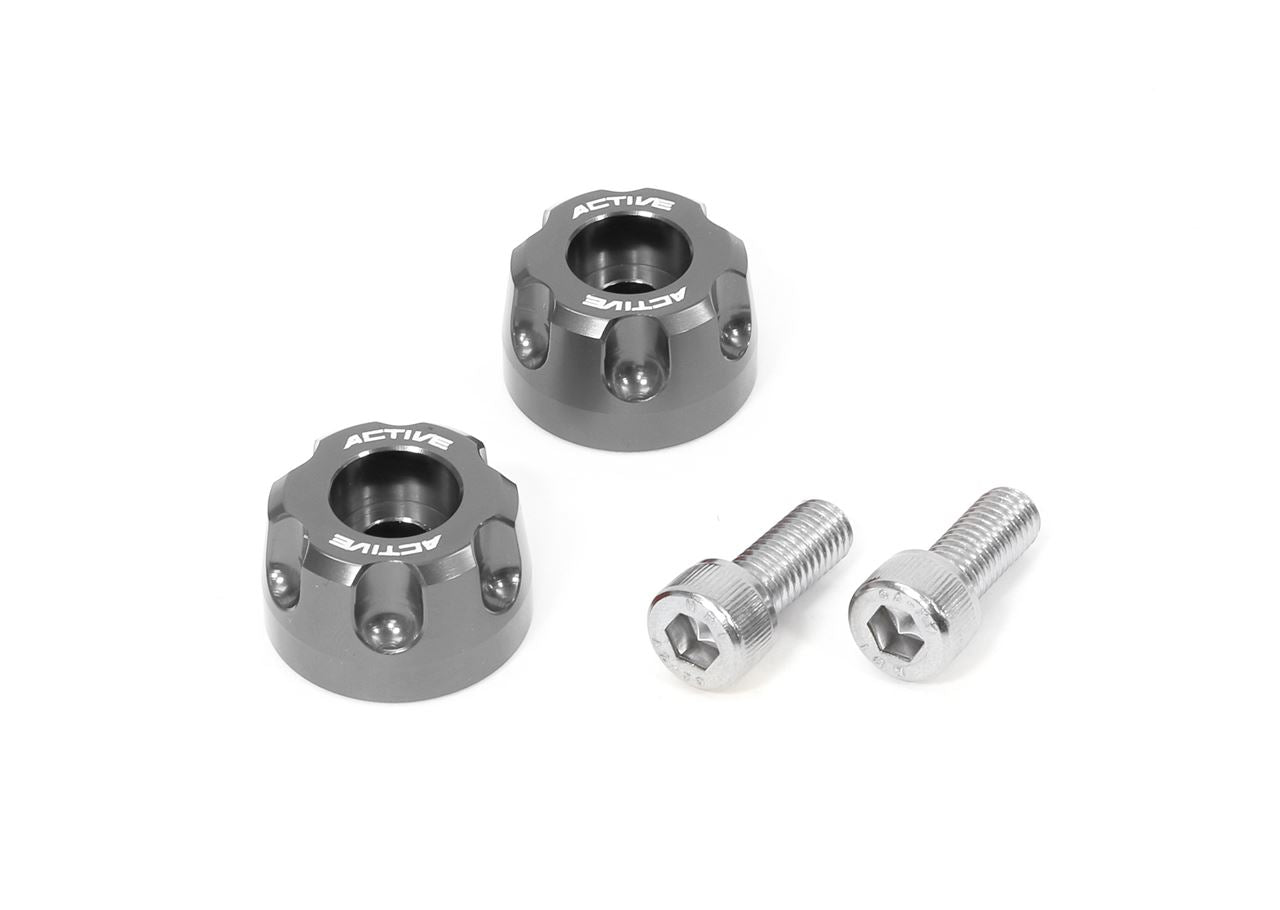 KAWASAKI M8 Colored Aluminum Bar Ends Revolver Gunmetal φ30-L18 Left and Right Set