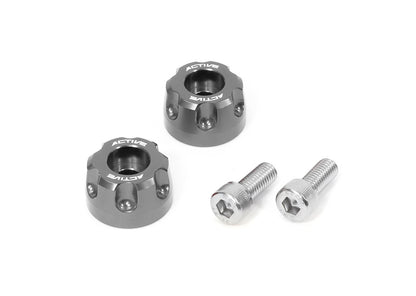 KAWASAKI M8 Colored Aluminum Bar Ends Revolver Gunmetal φ30-L18 Left and Right Set