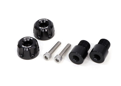 Aluminum Bar End Revolver Black φ30-L18 with M16 Adapter for YAMAHA, Left and Right Set