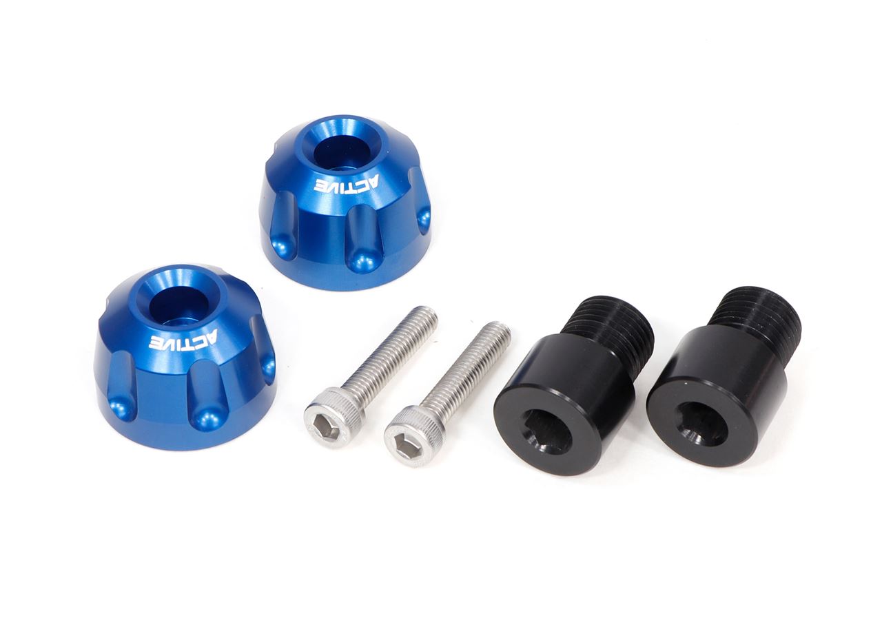 Aluminum Bar Ends Revolver Blue φ33-L22.5 Left and Right Set with M16 Adapter for YAMAHA