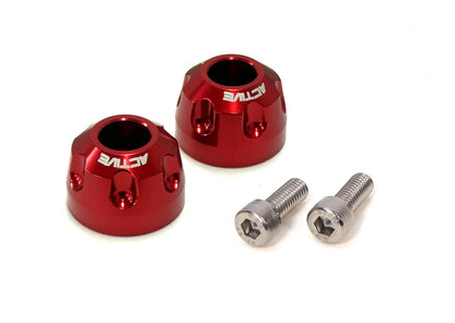 KAWASAKI M8 Colored Aluminum Bar Ends Revolver Red φ33-L22.5 Set of Left and Right