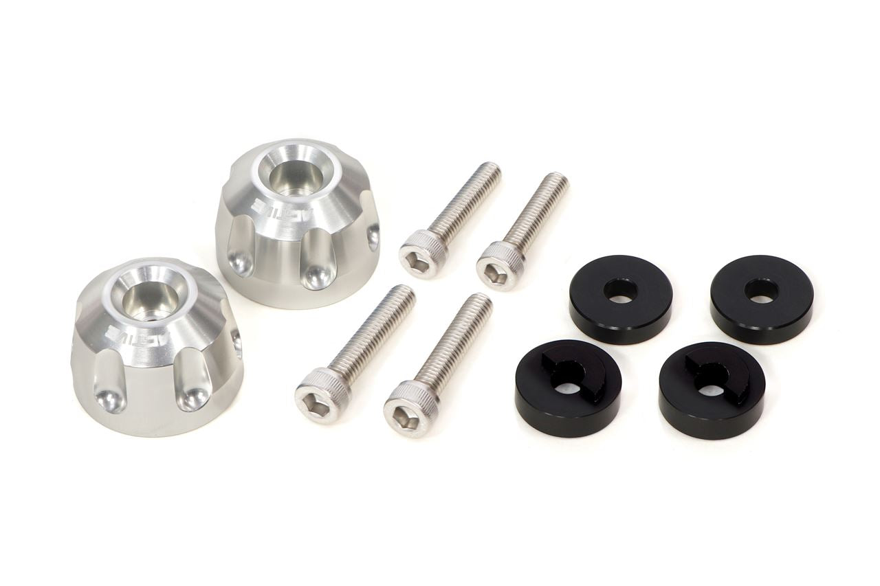 HONDA/SUZUKI M6 Aluminum Bar Ends with Collar, Revolver, Silver, φ33-L22.5, Left and Right Set