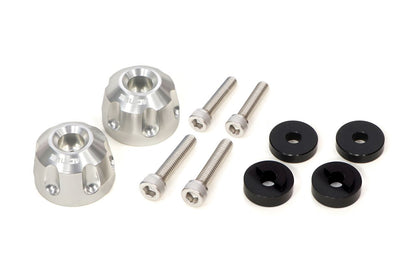 HONDA/SUZUKI M6 Aluminum Bar Ends with Collar, Revolver, Silver, φ33-L22.5, Left and Right Set