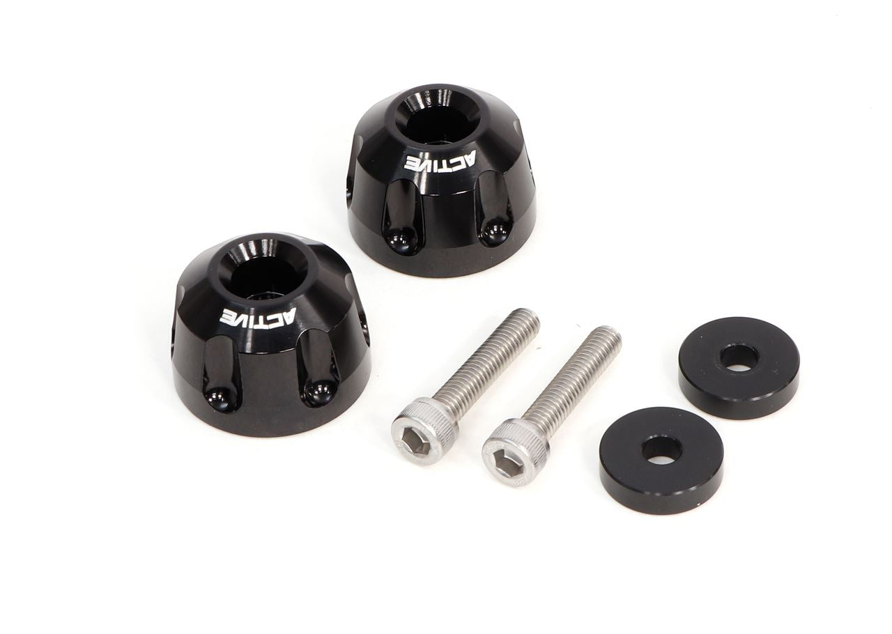 YAMAHA M6 Aluminum Bar Ends with Collar, Revolver Black φ33-L22.5, Left and Right Set