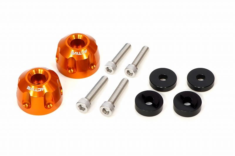 HONDA/SUZUKI M6 Aluminum Bar Ends with Collar - Revolver Gold φ33-L22.5 (Pair)
