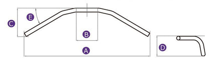 ROAD スチールハンドル ミディアムタイプ メッキ 711mm