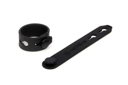 シリコン製バンド ブラック 55mm-70mm 2個入