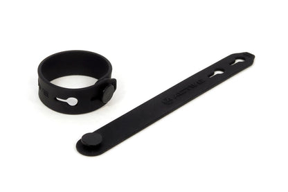 シリコン製バンド ブラック 80mm-95mm 2個入