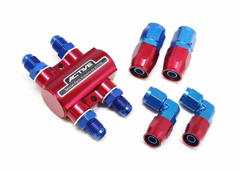 Thermostat Kit #8 with 2 Straight and 2 90° Fittings - Red
