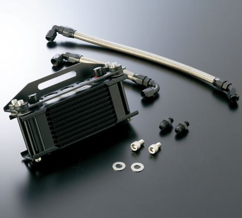 Oil Cooler Kit, Top Mount Rear, Straight, #8, 9-13 Rows, Black Specification, Z1/Z2/Z750FX-1/Z1000MK2