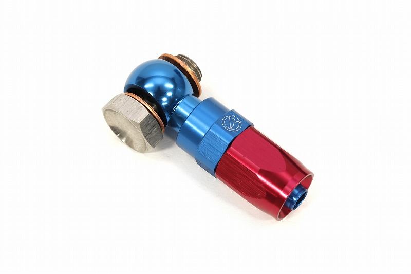 #6 バンジョーフィッティングセット φ14(12×P1.5 ステンレスボルト付) ブルー/レッド
