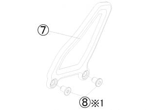リペア FCK ヒールプレートASSY ブラック 左側 YZF-R1 15-17