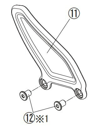 リペア FCK ヒールプレートASSY ブラック 右側 YZF-R1 15-17