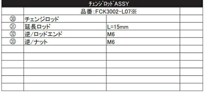 リペア FCK チェンジロッドASSY ブラック YZF-R6 17