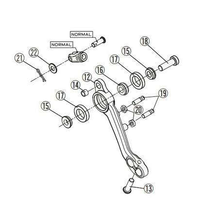 Repair FCK Brake Lever Assy, Pedal Sold Separately, Silver, Right Side, YZF-R6 17