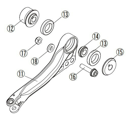 リペア FCK チェンジレバーASSY ペダル別売 シルバー 左側 ZRX1200 DAEG 09-16