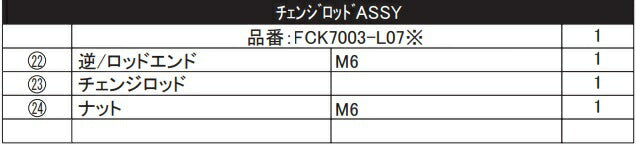 リペア FCK チェンジロッドASSY シルバー ZX-25R/ZX-25R SE 20-21