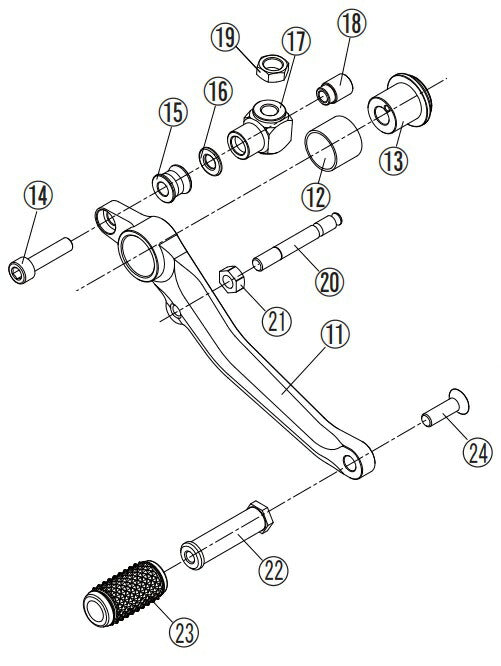 Repair FCK Brake Lever Assy, Pedal Sold Separately, Black ZX-25R/ZX-25R SE 20-21