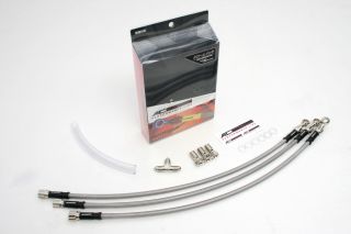 GSX1300R 08-12 メッシュ ブレーキホース フロント クリア メッキ